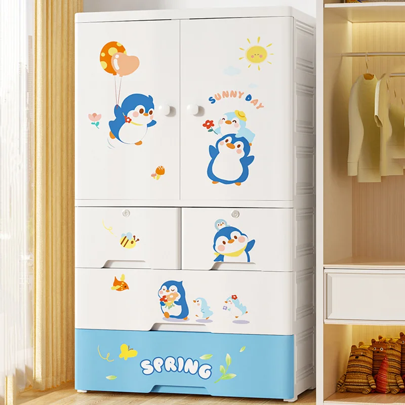 Baby Closet Wardrobe Armable Plastic Chest Dresser Cupboard Wardrobe Storage Placard Bedroom Cloth Muebles Living Room Cabinets