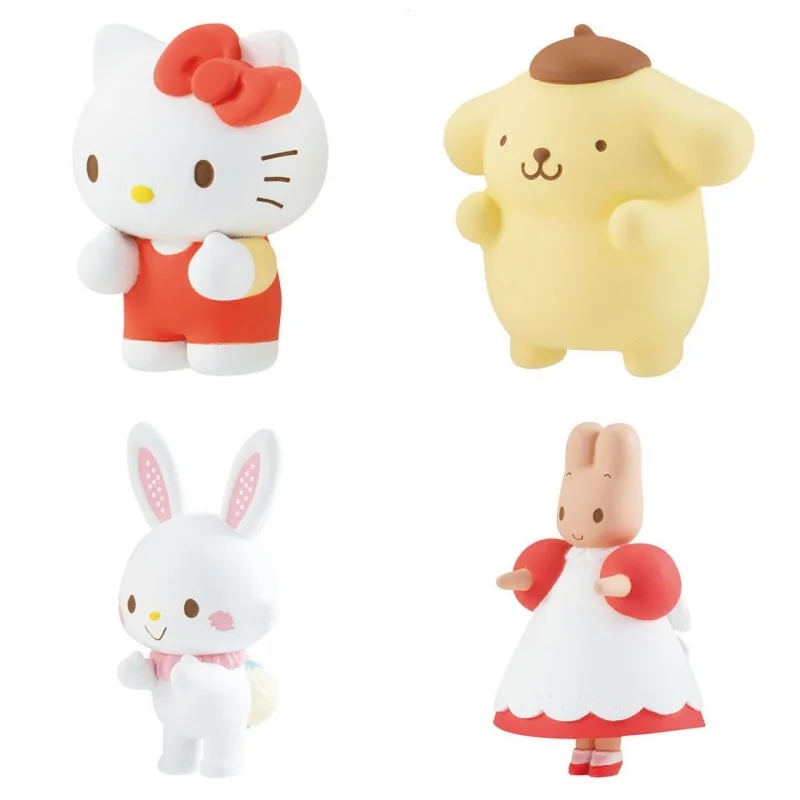 

Bandai Original 6Pcs Gashapon ならぶんです。Sanrio Characters Toys For Kids Gift Collectible Model Ornaments