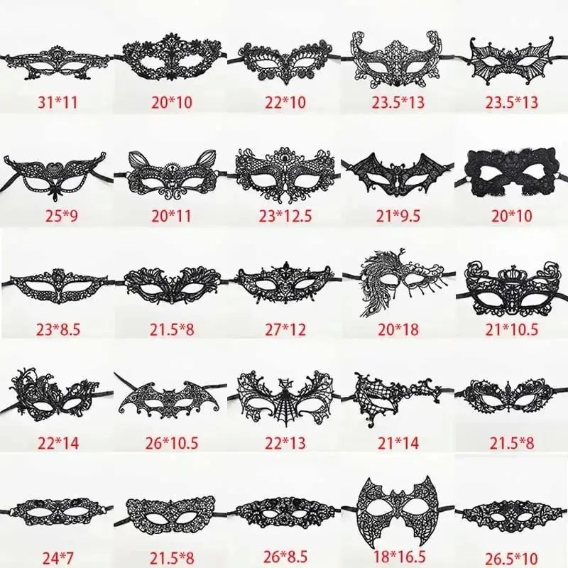 

Sexy Lace Eye Mask for Women Masquerade loween Par Accory Brand 3 Autumn Seven-Quarter Sve Suitable