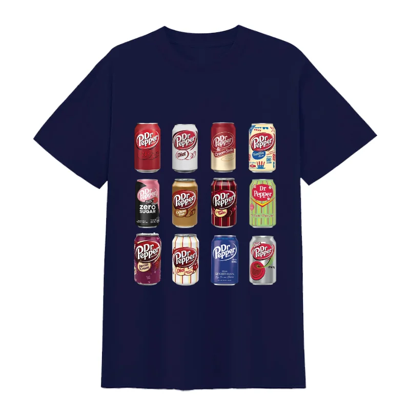 Beverage Cans Printed Short Sleeves Women T-Shirts Tees for Summer T-shirt Trends Girl New Round Neck Casual Hip Hop Shirts Tops