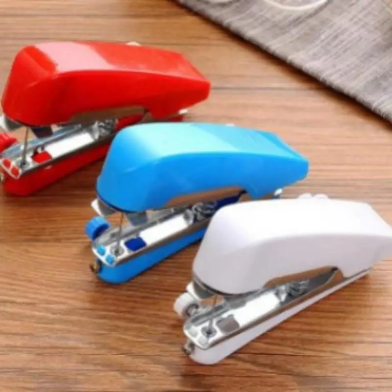 Portable Mini Handheld Sewing Machine Manual Stitching Sew Tool For Fabric Clothes Repair Home Travel Use