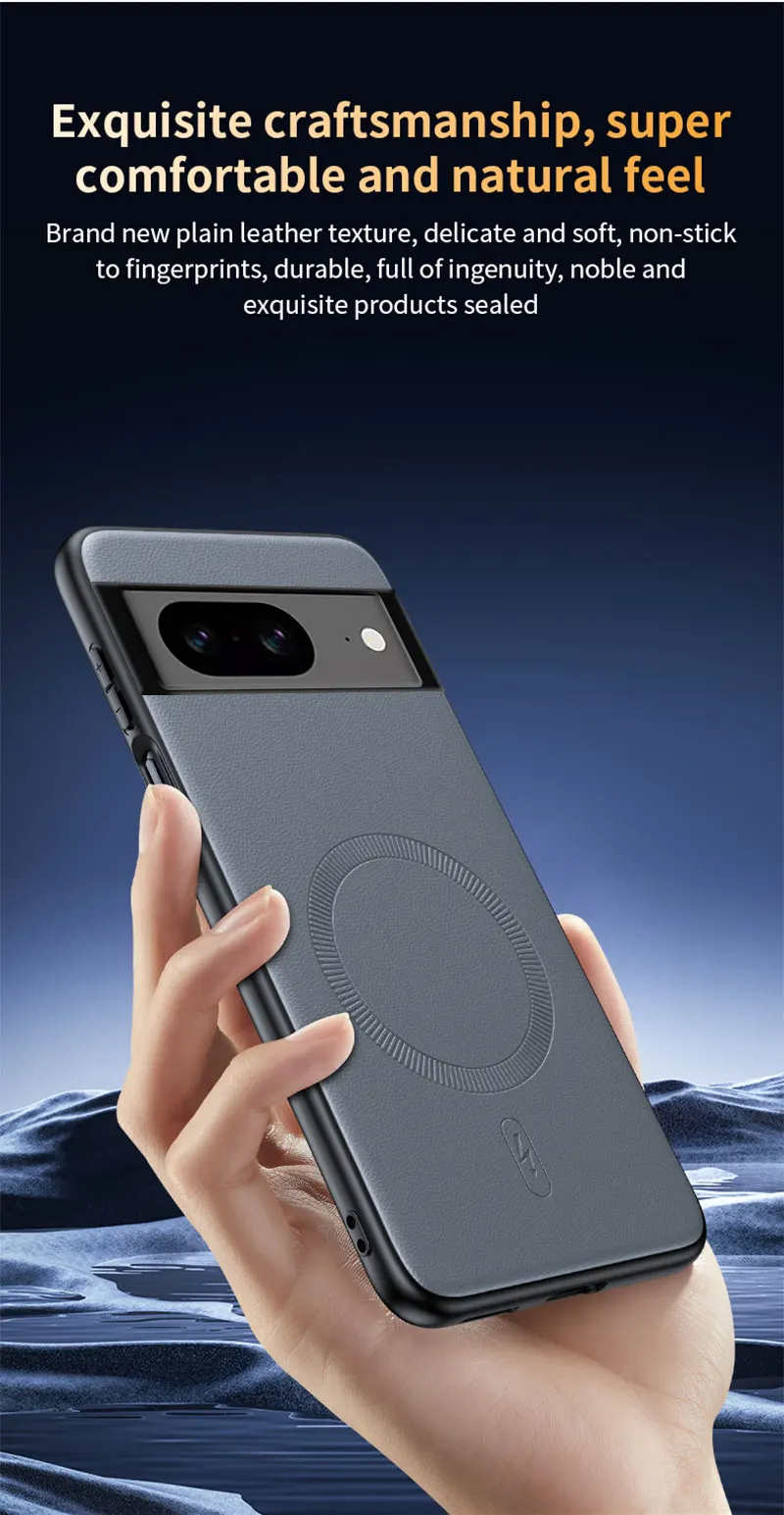 Für Pixel 8a Hülle Magnetische Leder-Schutzhülle Für Google Pixel 8a Anti-Fingerabdruck Rutschfest PC+TPU – Detail 14