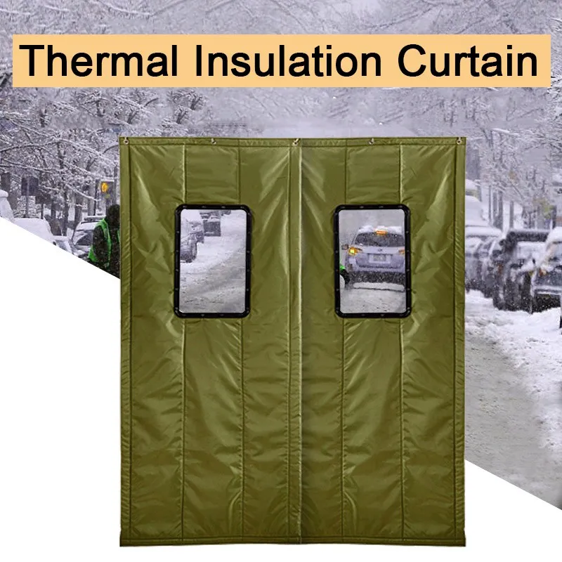 

Customized Winter Thermal Insulation Cotton Door Curtain Supermarket Restaurant Windproof Cold proof Keep Warm Door Curtain