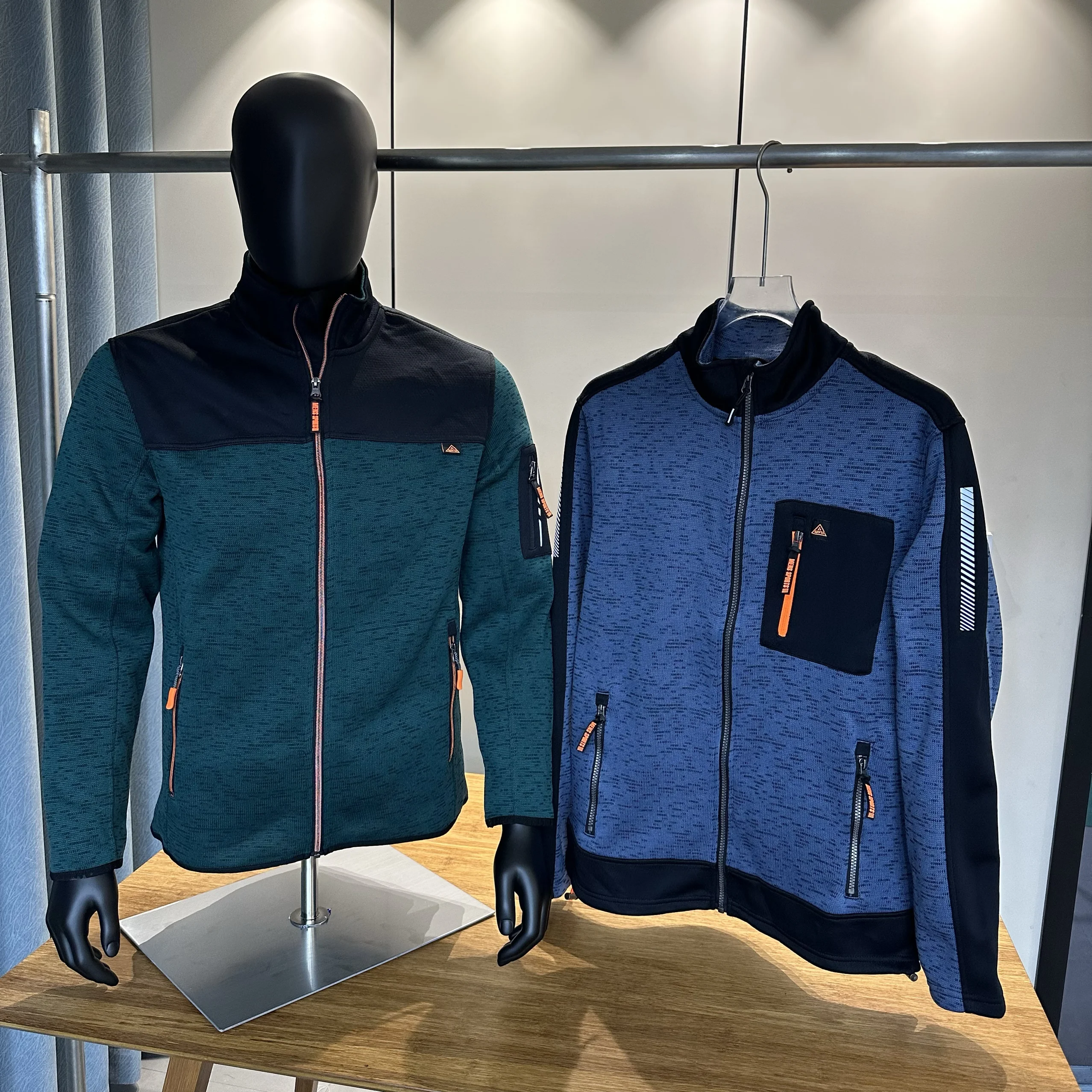 

Мужское уличное теплое пальто Fce Jaet с воротником-стойкой, спортивное повседневное вязаное пальто в стиле пэчворк, молодежное длинное пальто с подставкой...