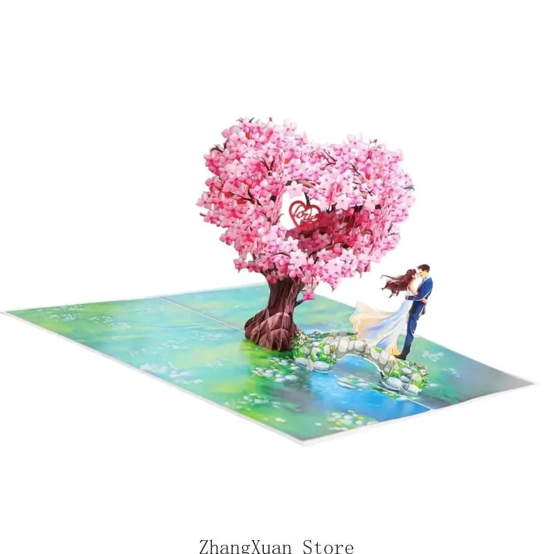 3D-Popup-Valentinstagkarte für einzigartige Partyfeiern, handgefertigte Grußkarte mit Umschlag, elegantes Geburtstagsgeschenk – Detail 10