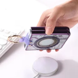 Ring Magnetic Wireless Charging Phone Case for Samsung Galaxy Z Flip 6 5 4 3 Flip6 Flip5 Flip4 Flip3 5G Shockproof  Cover