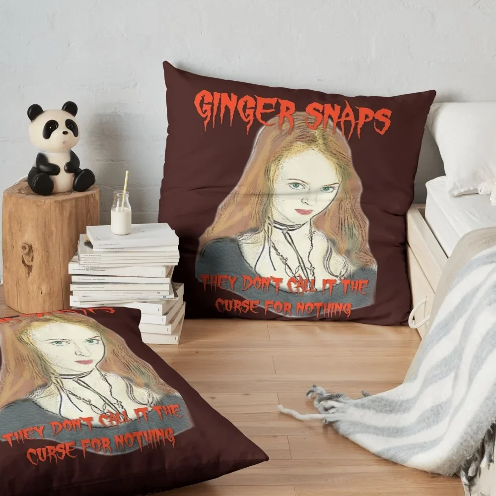 Ginger Snaps Print Pillow Cover Sofa Cushion Cover Living Room Bedroom Decor Polyester Pillow Case