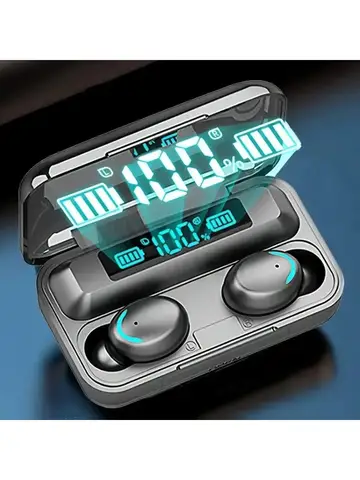 F9 Wireless Bluetooth Headphones Tws Waterproof Earbuds Earphones Digital Display Heaset Large Capacity Charging Case