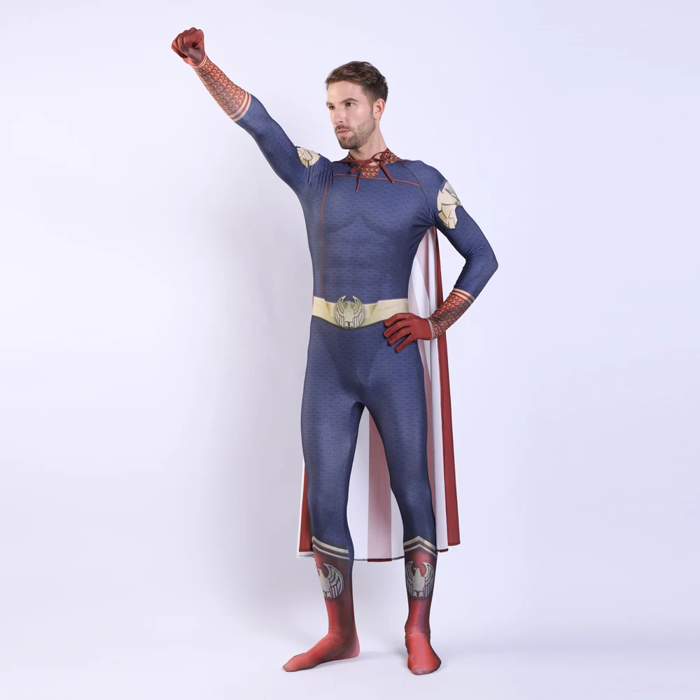 Jongens Homelander A-Train The Deep De Zeven Starlight Cosplay Kostuums Volwassenen Spandex Zentai Pak Bodysuit Kostuums