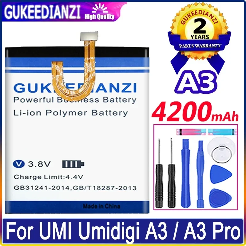 

A 3 4200mAh Battery For UMI Umidigi A3/A3 Pro A3Pro A 3 Pro Batteries + free tools