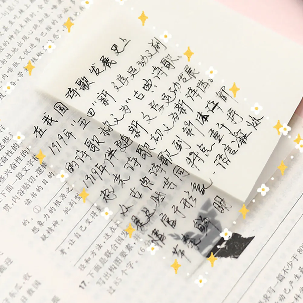 

10pcs Waterproof Transparent Clear Memo Pad PET Material Smooth Writing Long Lasting Use Anywhere Book