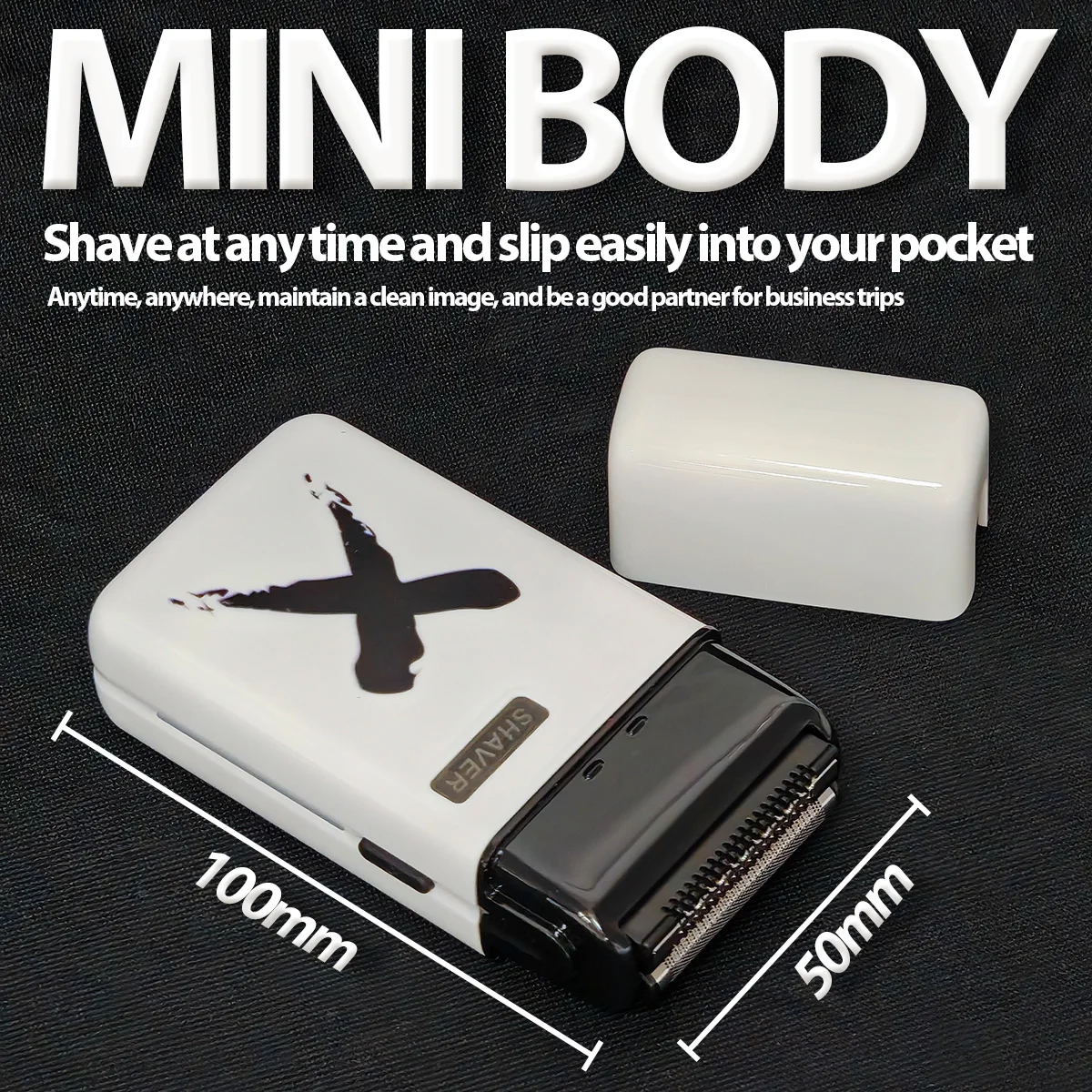 Professional Electric Shaver BRDCLIP FK-701 Beard Trimmer Mini Male Hair Trimmer Reciprocating Double Blade Mesh 7000RPM