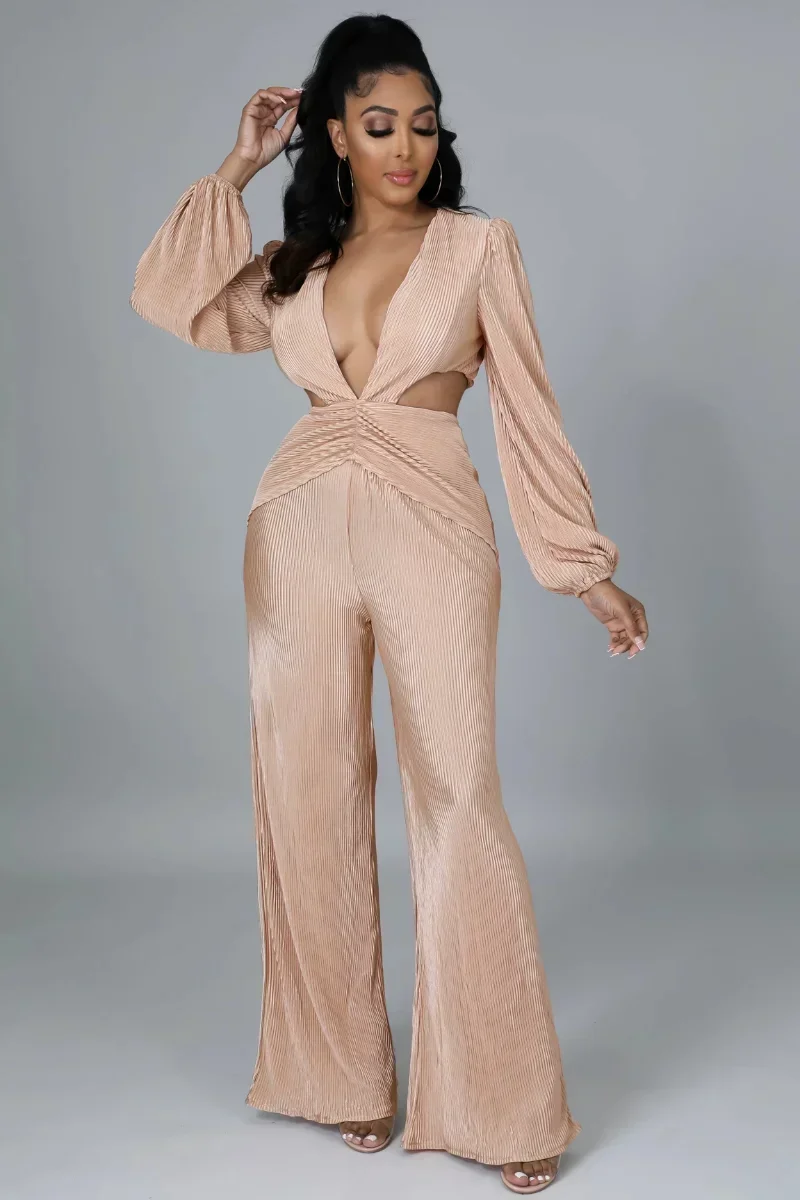 

GUWU сексуальные открытые женские комбинезоны однотонные прямые широкие длинные комбинезоны сексуальные цельные комбинезоны с декольте модный наряд