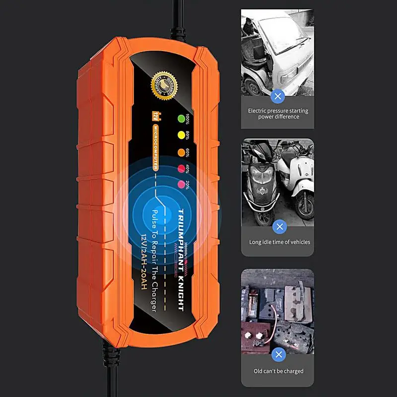 Smart Car Battery Charger Pulse Charger Smart Charger Lead Acid Battery Charger Automatic Battery Maintainer Auto Battery