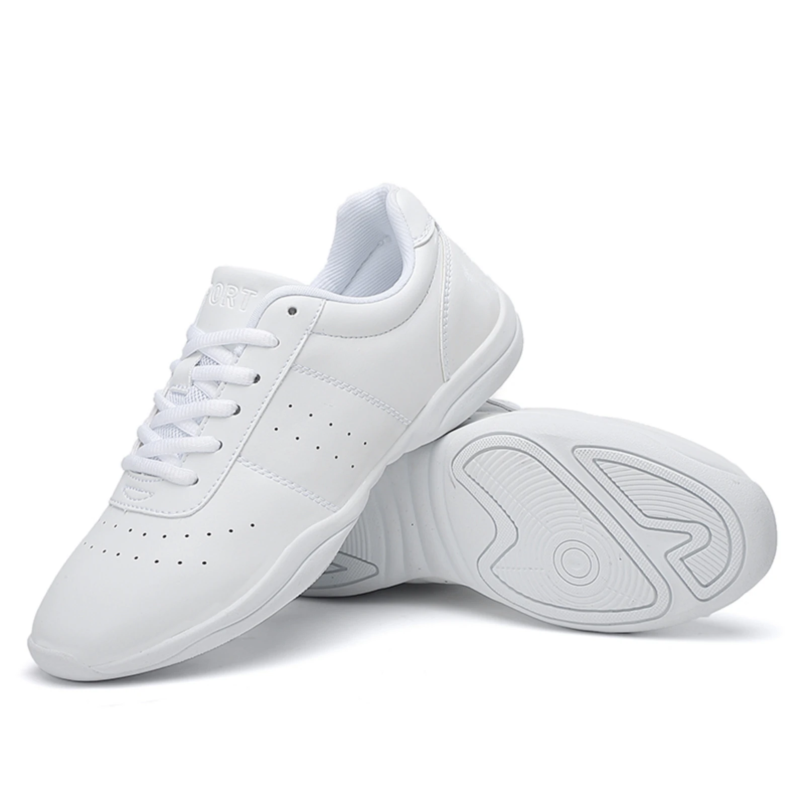 White Cheer Shoes For Girls Toddler Comfort Cheerleading Dance Sneakers Outdoor Sports Shoes SG02
