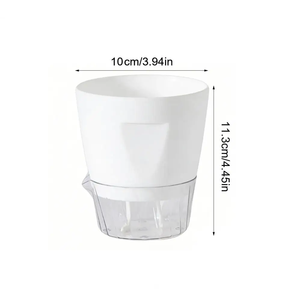 Flowerpot With Open Water Pour Port Easy Maintenance Self-Absorbing Double-Layer Water System Thickened Transparent Water Basin