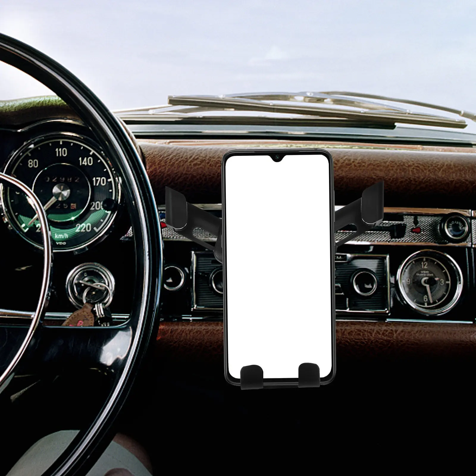 1Pcs Premium Car Air Vent Phone Holder for 4-6 Inch Metal Construction Safe Non-Blocking Driving Mount Auto