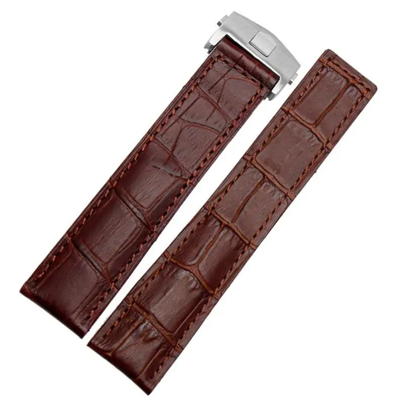 

MAISITU For TAG Heuer Genuine Leather Watchband Stitches Bracelet,19mm 20mm 22mm For Men Wrist Band With Folding Clasp