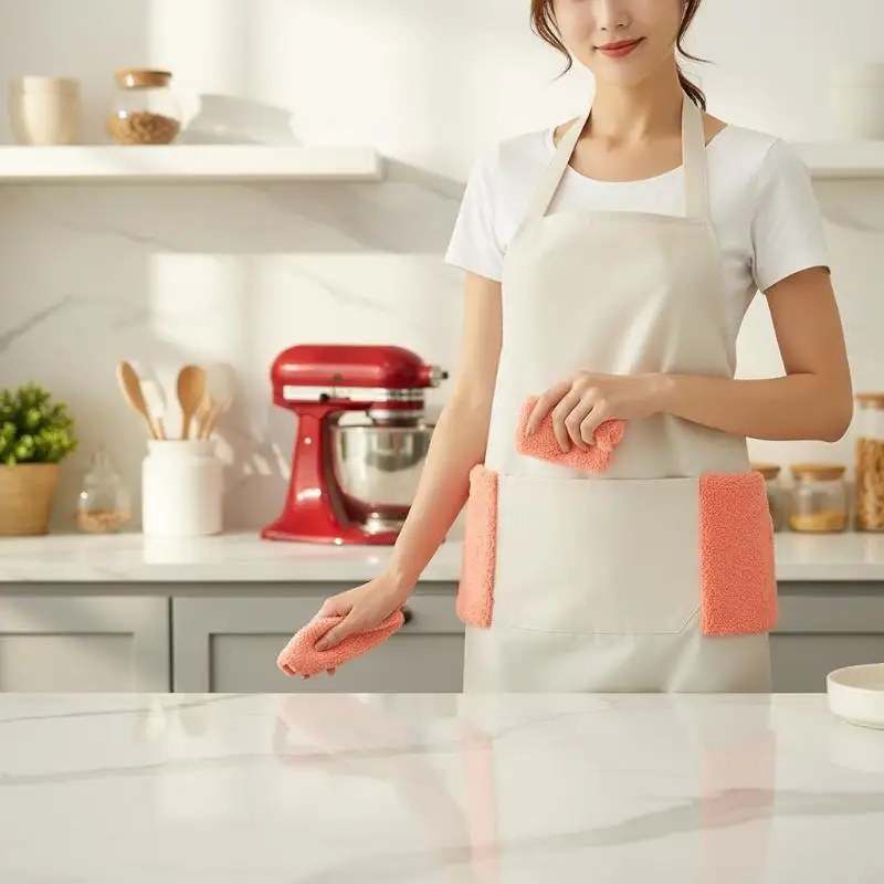 Cotto Linen Striped Apron With Thin Cotton Fabric Waistband For Stain Oil Resistance Coffee Overalls Apron Kitchen Accessories
