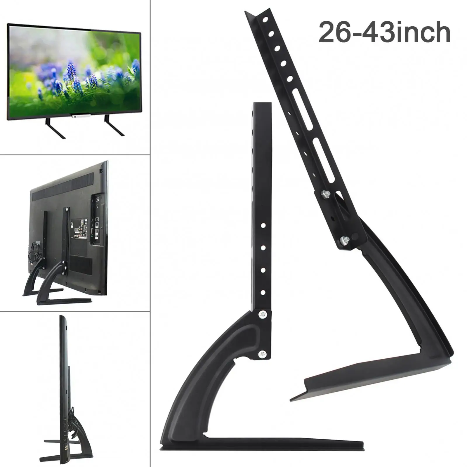 

26''-43" Universal 25KG TV Stand Base Bracket for Plasma LCD Flat Screen Height Adjustable Monitor Mount Bracket