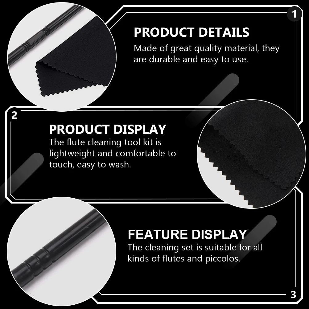 

Cleaning Tool Set Saxophone Kit Brush Flute Accessory Instrument Supplies Cloth