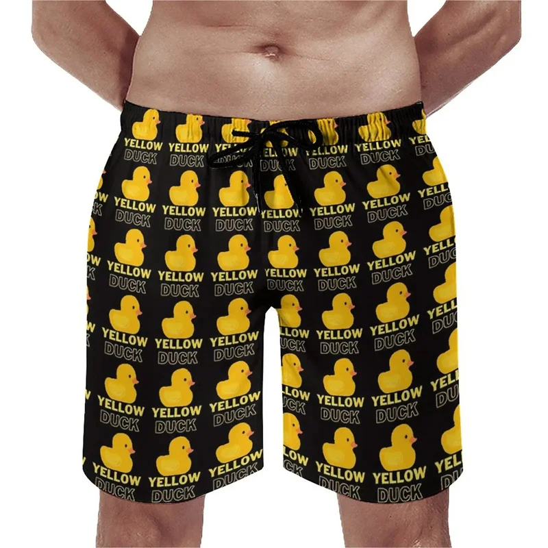 Summer New 3D Printed Cute Animal Yellow Duck Beach Shorts For Men Kid Funny Streetwear Swimming Trunks Fashion Cool Short Pants