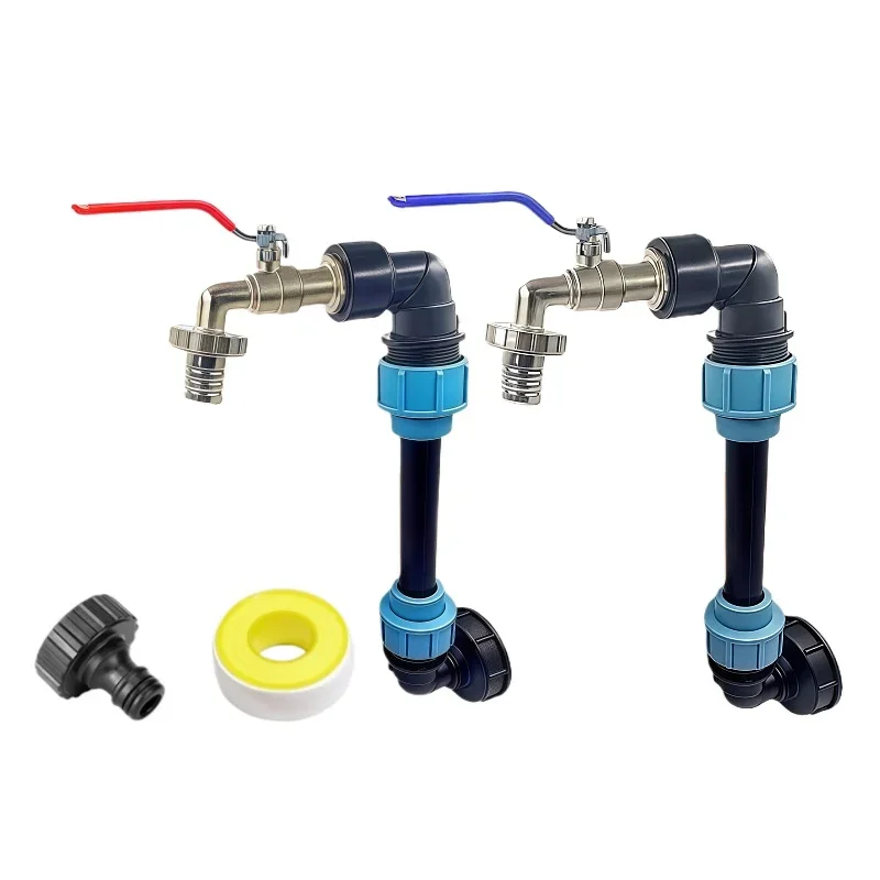yesGooseneck 3/4 Inch Outlet Tap Tank Gooseneck 3/4 Inch Tap Stopcock Adapter Rain Barrel Outlet Tap Accessories