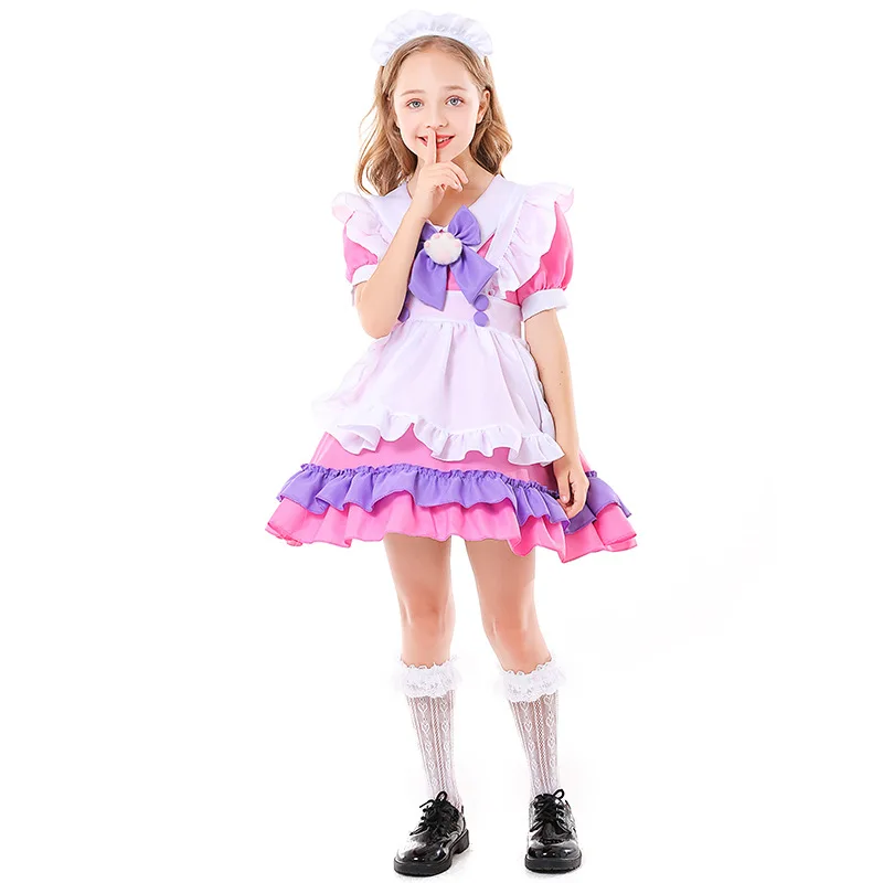 

Pink And Purple Cat Paw Brooch Cute Maid Sweet Cat Child Costume