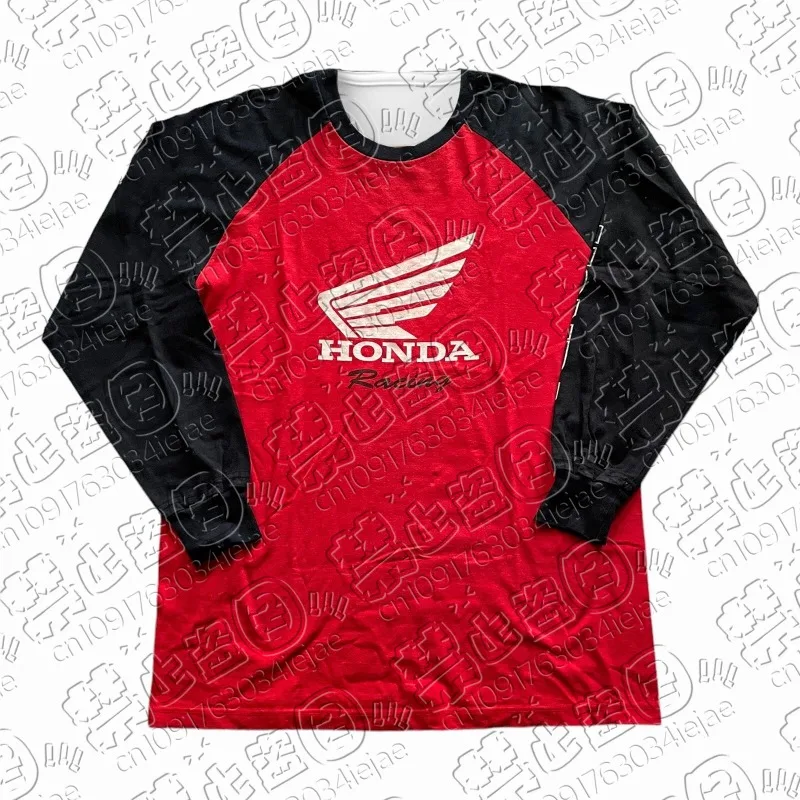 

Honda Quick Dry Motorcycle Jersey for Men Long Sleeve Breathable Riding T-Shirt for Dirt Bike Off Road Racing Use Motor Cycle