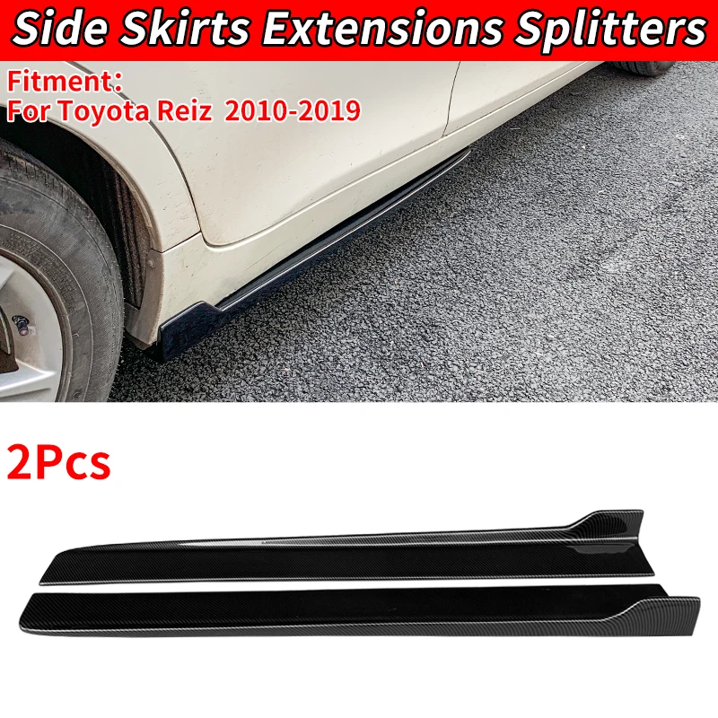 

For Mark X Reiz 2010-2019 2014 Car Accessory Side Skirts Extensions Bumper Door Lip Splitters Winglet Carbon Fiber Look