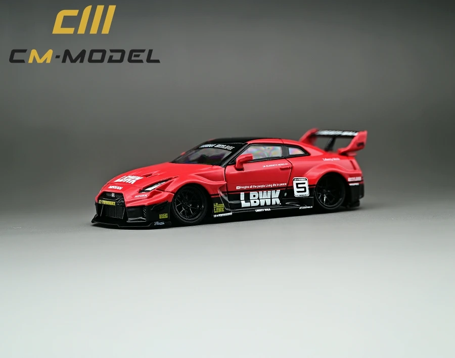 CM model 1:64 Nissan LB license GTR R35 Super Silhouette belt replacement wheel alloy car model collection display gifts