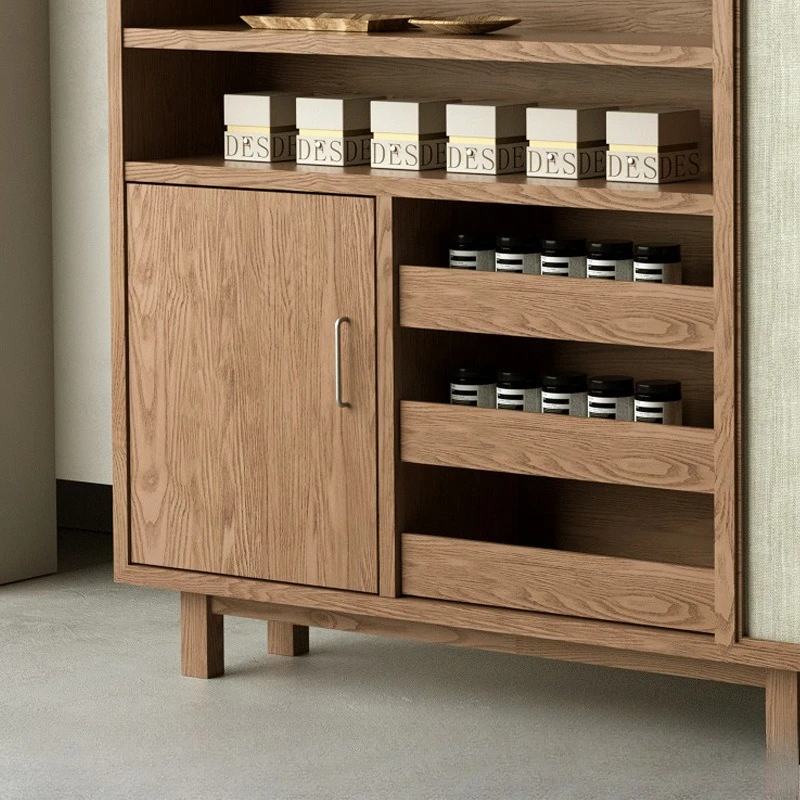 

Medieval display cabinet Multi-layer cosmetics oil product Tea room Zen shelf Floor to wall vertical cabinet