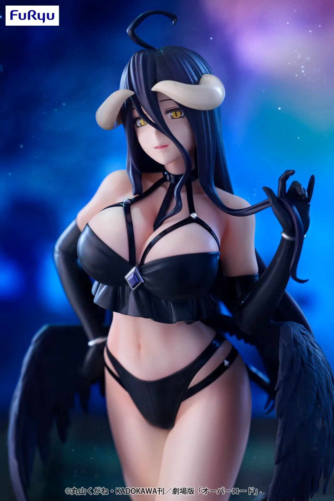 Original FuRyu OVERLORD BiCute Dark Albedo Action Figure ของเล่น PVC Collection Action ตุ๊กตาตุ๊กตาสําหรับของขวัญวันเกิด