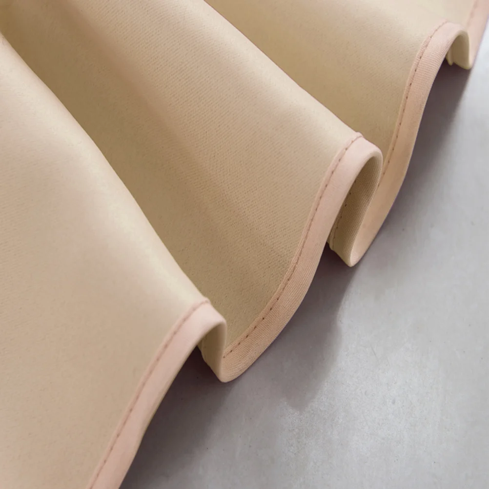 Krótkie zasłony zaciemniające premium na drzwi kuchenne lub okno, beżowe, nowoczesny, prosty design, dekoracja do domu, hotelu, salonu, sypialni.