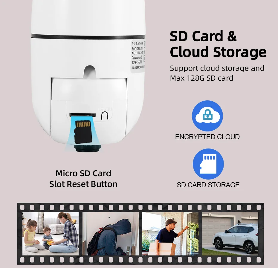 KERUI 3K 6MP WiFi Bulb Camera 5G Dual Lens E27 Base Indoor Baby Monitor Wireless Security Protection Video Surveillance Camera