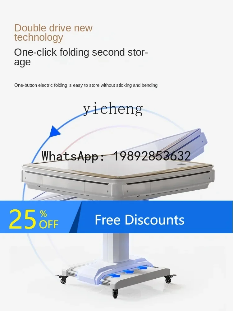 M  mini Double Drive Folding Mahjong Machine Automatic Household Four-Mouth Machine Dining Table Dual-Use Electric Mahjong Table