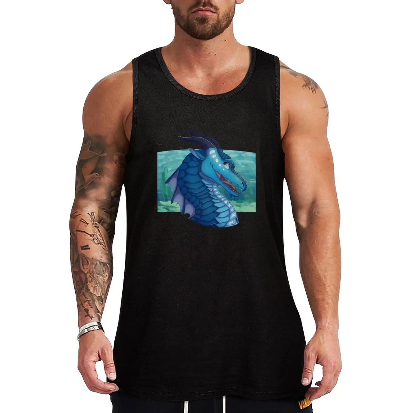 

Tsunami the SeaWing Tank Top Simple Graphic Tank Top Minimal Print Sleeveless