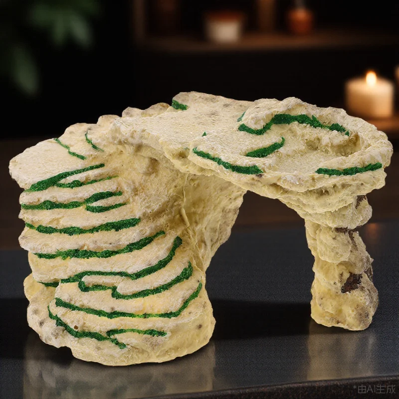

Pet Hiding Resin Turtle Basking Platform Reptile Tank Decor For Aquarium Terrarium Fish Tank Ornament Habitat Accessories