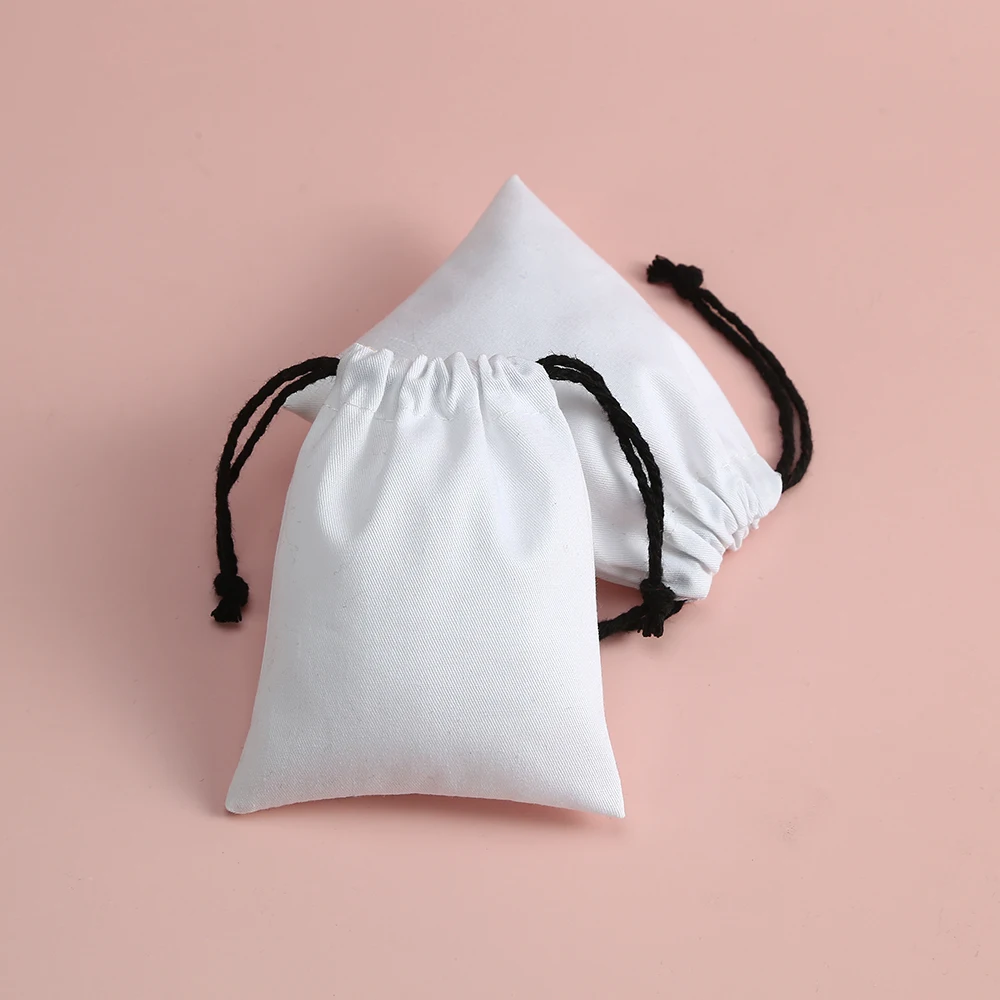 50pcs Cotton Drawstring Gift Bags Jewelry Packaging Bags Wedding Party Decoration Drawable Bag Gift Pouch Multi Size Reusable