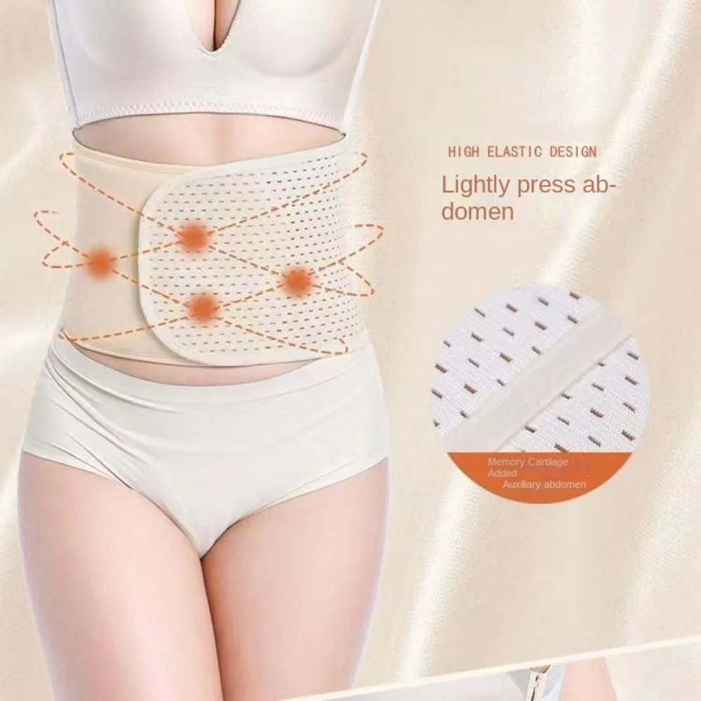 Cómoda banda para el vientre transpirable para el cartílago, posparto, forma de cuerpo, seda elástica, ropa moldeadora plegable