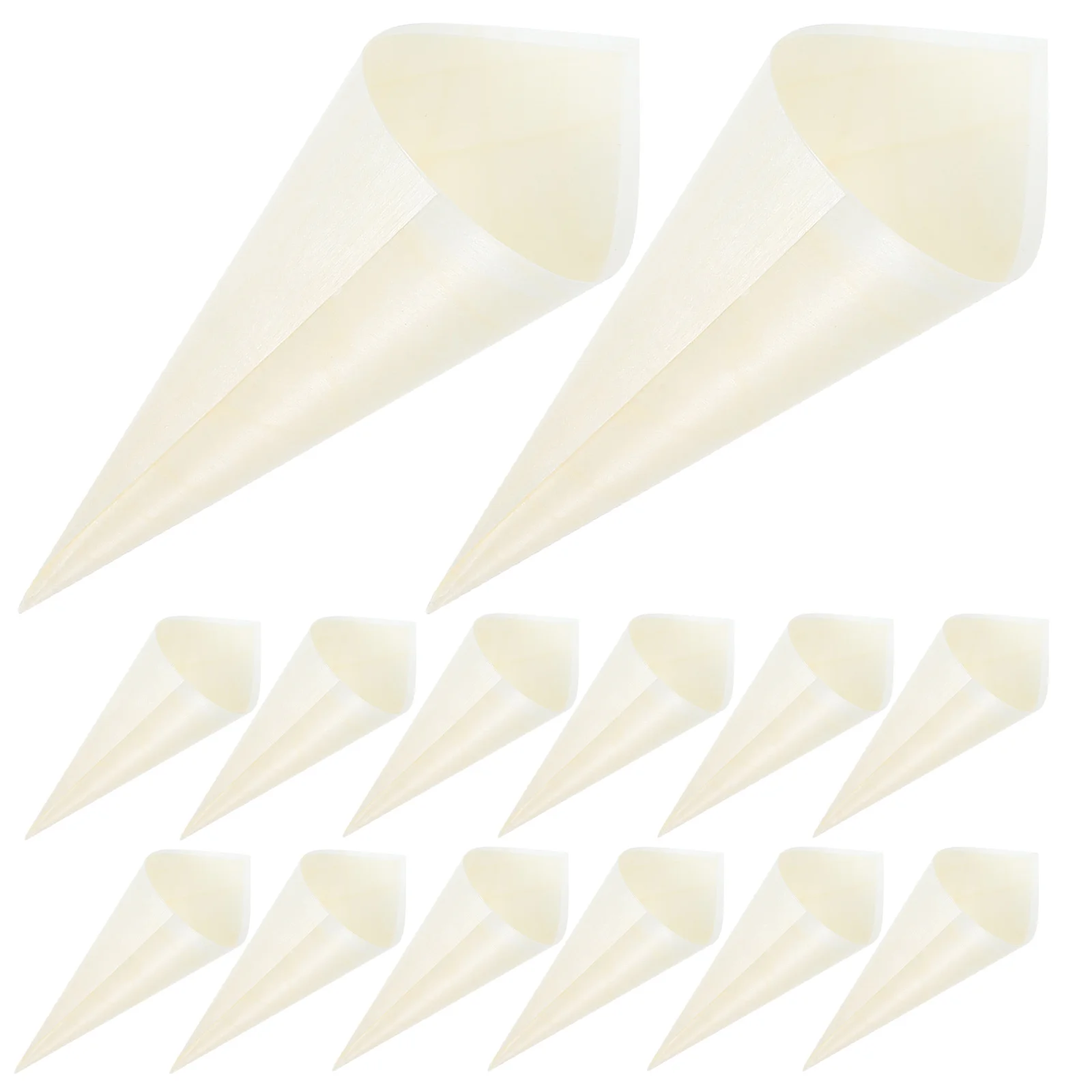 

100pcs Wooden Egg Roll Container Ice Cream Cone Food Holder Dessert Cones Disposable Wood Bowls for Sweets Hot Chocolate