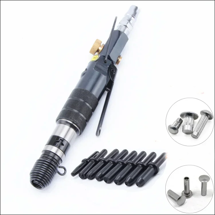 Air pneumatic micro hammer shovel,straight air pin cotter nails hammer with 8 heads set