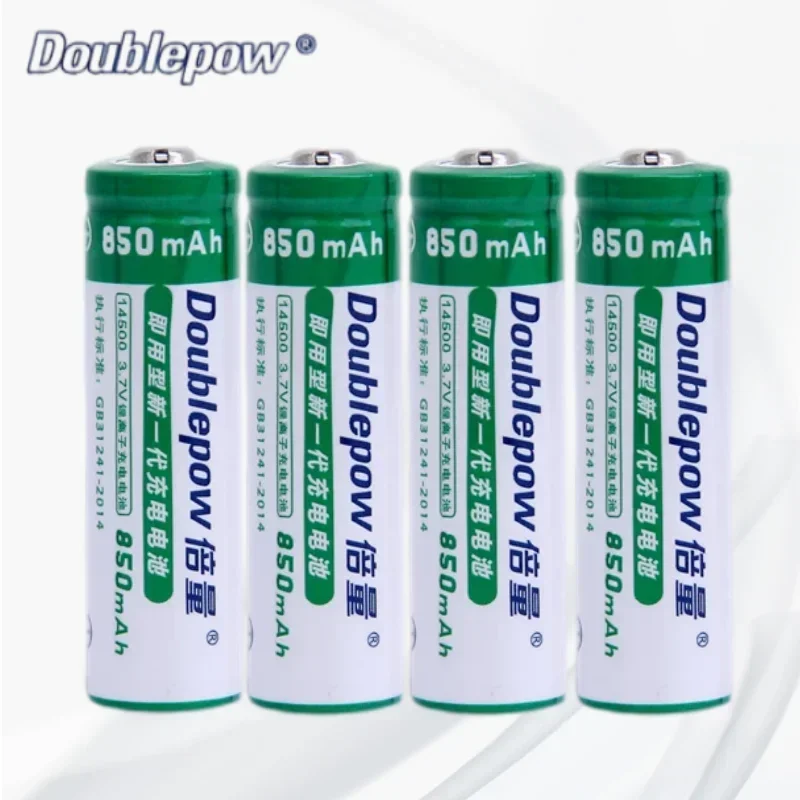 AA 14500 3.7V Rechargeable Battery 850mAh Lithium Ion Batteries for Torches Handheld Fans Radios Controllers Li-ion No.5 Cell