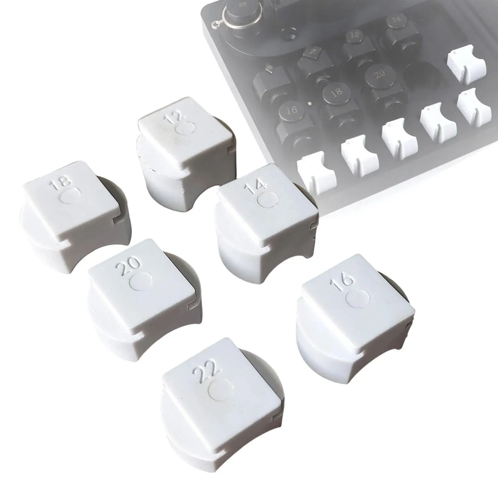 6x Ring Bender Dies Jewelry Making Tools for Making Spoon Rings Bending Dies Ring Earring Bending Machine Replacement Part