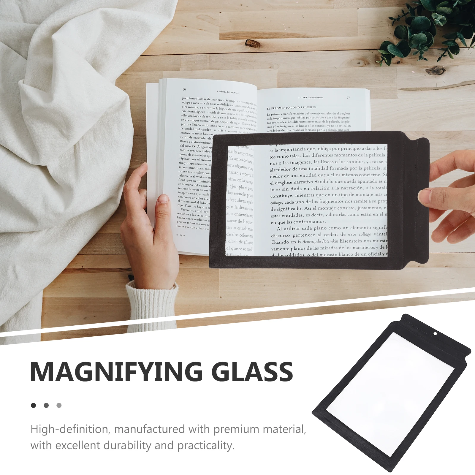 

Premium Handheld Magnifying Glass 3X Hd Reading Magnifier For Books Newspapers Elderly Lightweight Portable Foldable