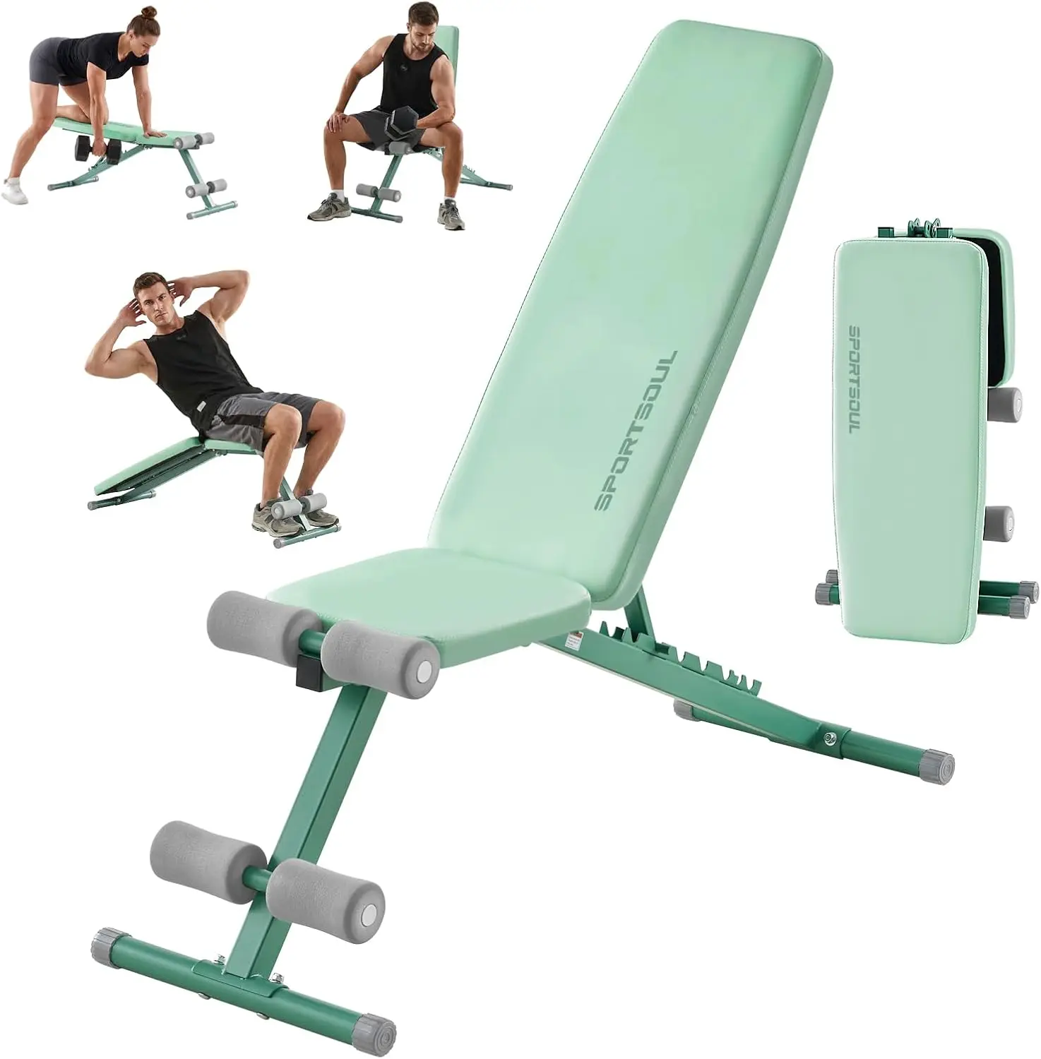 880LB Weight Bench, 8-Position Backrest Adjustable Workout Bench for Home Gym Full Body Strength Training