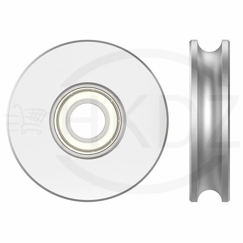 Aluminum Alloy U Groove Pulley Bearing Single Groove Fixed CNC Guiding Wheel Diameter 30mm 60mm 70mm 80mm Bore 5 6 7 8 10mm