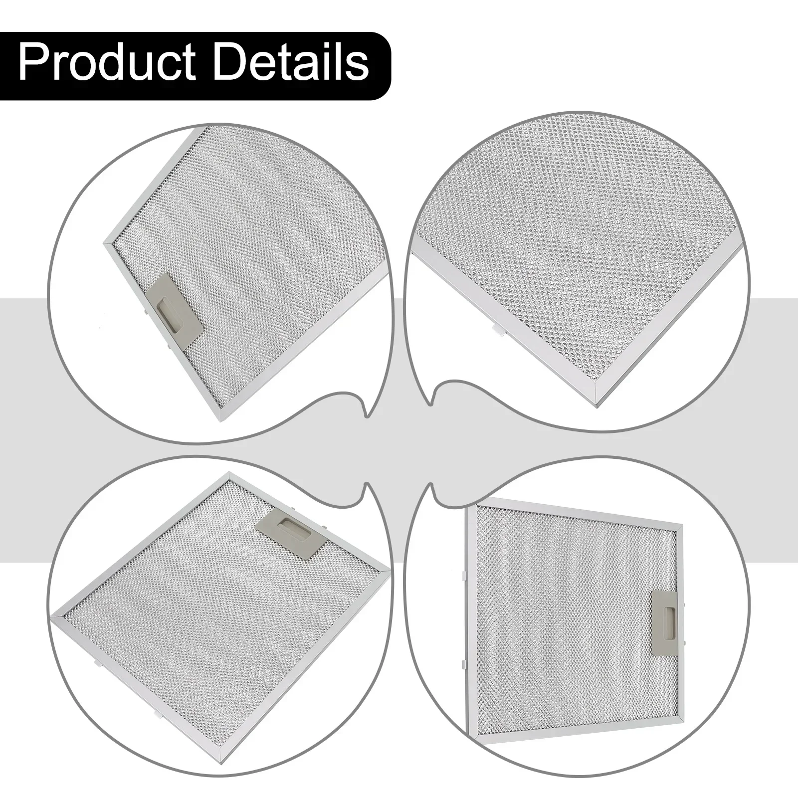 1pc Cooker Hood Filters Stainless Steel Metal Mesh Extractor Vent Filter Mesh Air Exhaust Fans Ventilators Filters 305*267*9mm