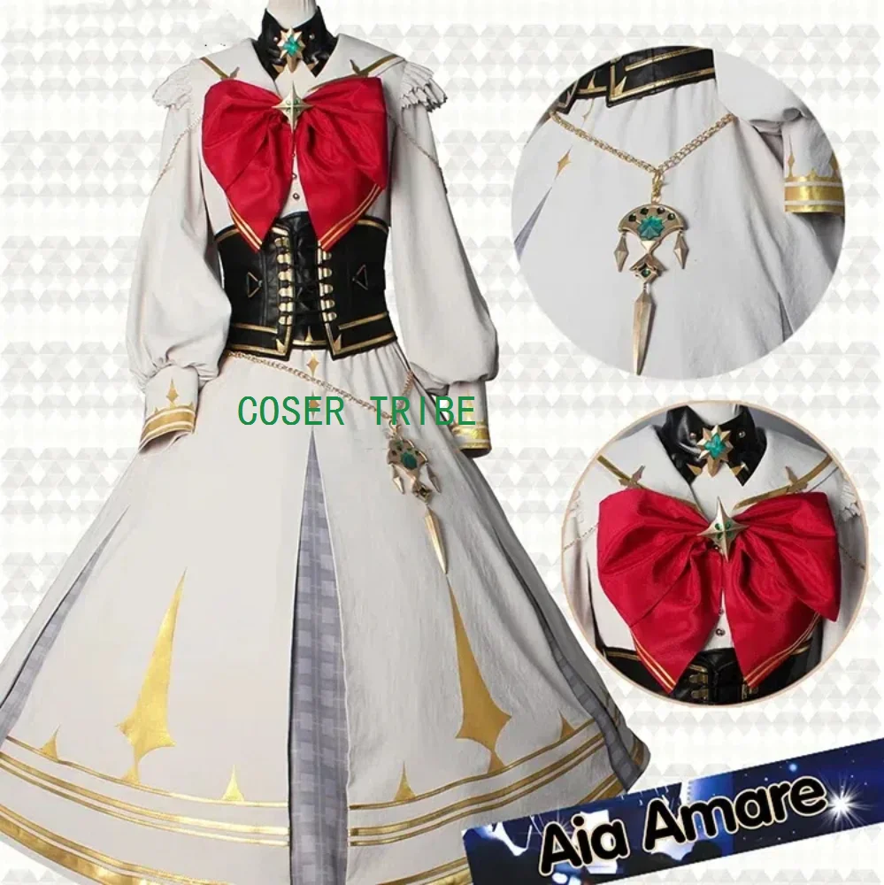 COSER TRIBE Vtuber Nijisanji EN ILUNA Aia Amare Game Suit Gorgeous Lovely Dress Uniform Cosplay Costume Halloween Party Outfit