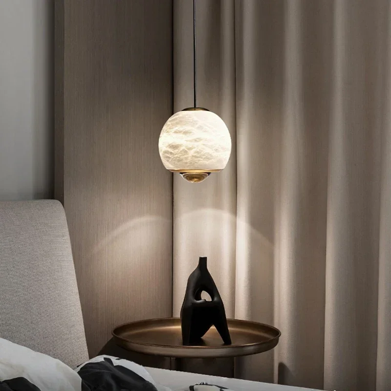 Moderna lampada a sospensione in marmo LED lampadario di lusso per comodino soggiorno sala da pranzo cucina isola regolabile decorazione della casa